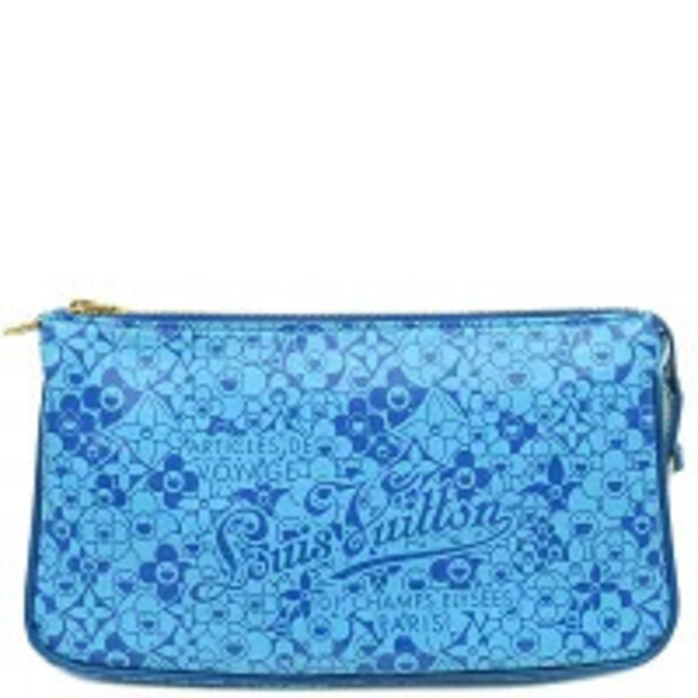 Louis Vuitton Accessory Pouch Clutch Pochette Cosmic Blue Takashi Murakami